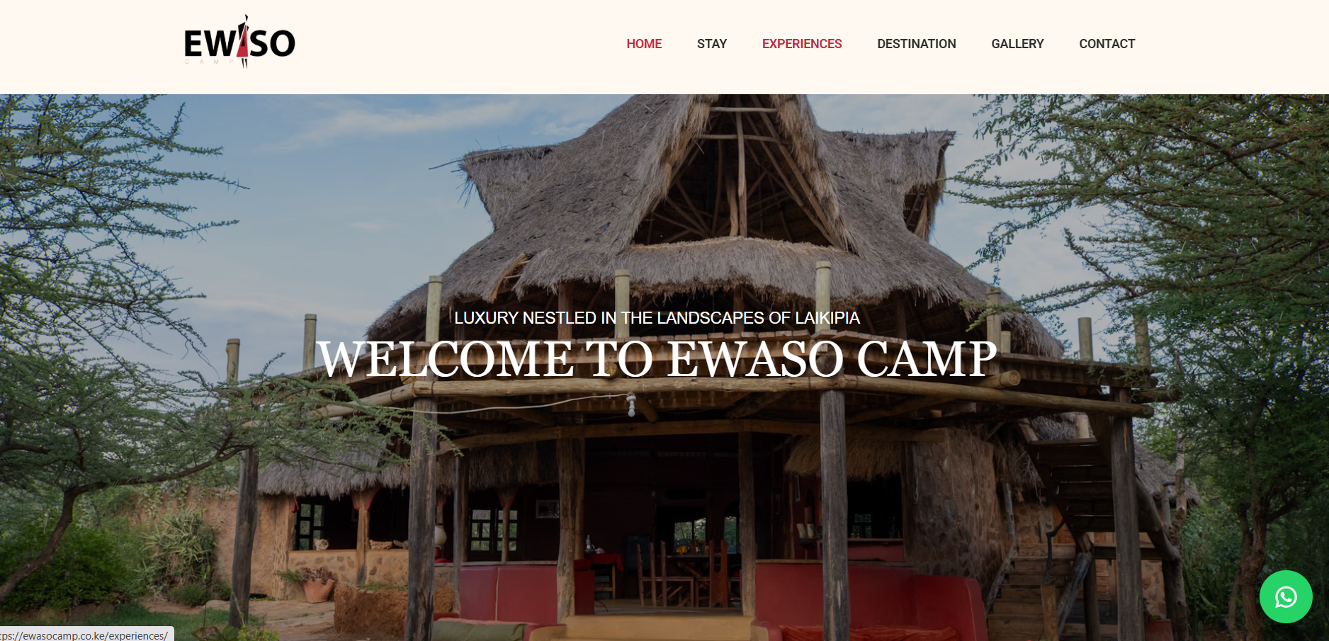 Ewaso Camp - Adventure camp booking website